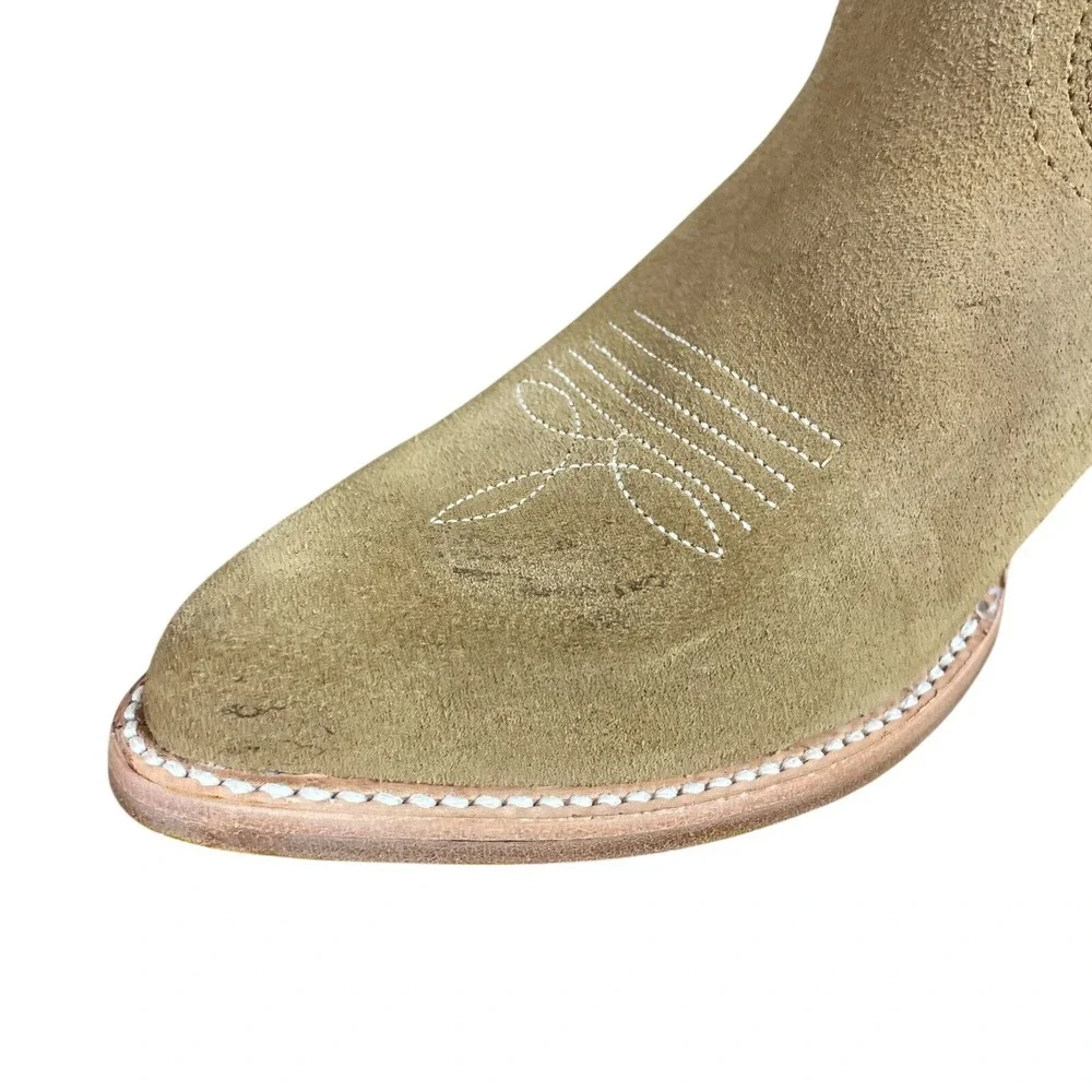 NEW Corral Womens Leather Camel Embroidered Western Ankle Cowboy‎ Boots Size 10